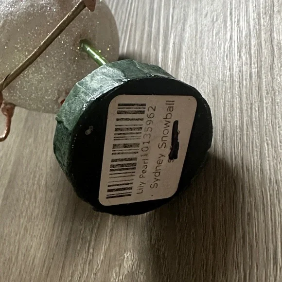 Whimsical Lori C. Mitchell Holiday Snowman with Red and Green Stripes - Picture 2 of 13